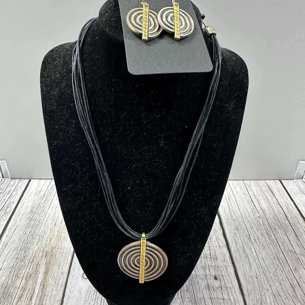 Greek Style Necklace & Earring Set